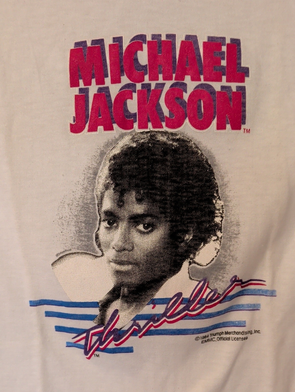 Vintage Michael Jackson “Thriller” 1984 Single‑Stitch Graphic Tee – Youth Large
